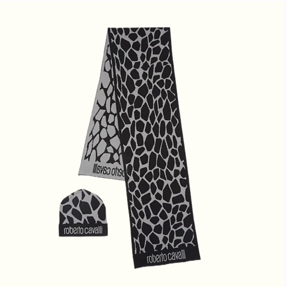 Roberto Cavalli New Hat and Scarf Set - Picture 3 of 4